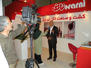 مصاحبه صدا و سیما با نارنی در نمایشگاه ایران آگروفود در تهران